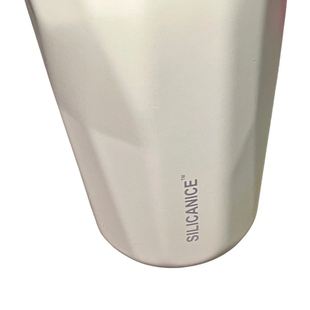 Silicanice Tumbler 20oz Green  Geometric Faceted Stainless Steel Strap